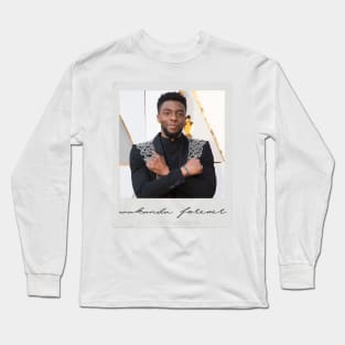 Chadwick Boseman (Wakanda Forever Polaroid) Long Sleeve T-Shirt